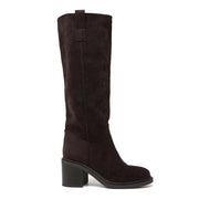 Florentine high block-heel boots in brown