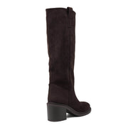 Florentine high block-heel boots in brown