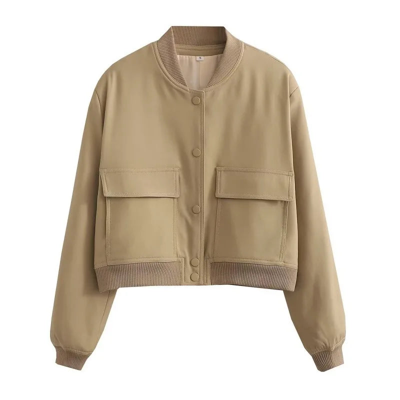 Pam | Cropped Button-Front Jacket