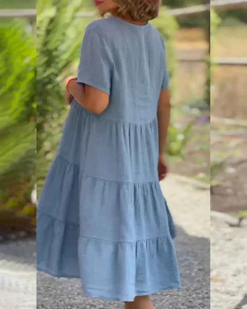 BEXLEY | V-NECK FLOWING DRESS
