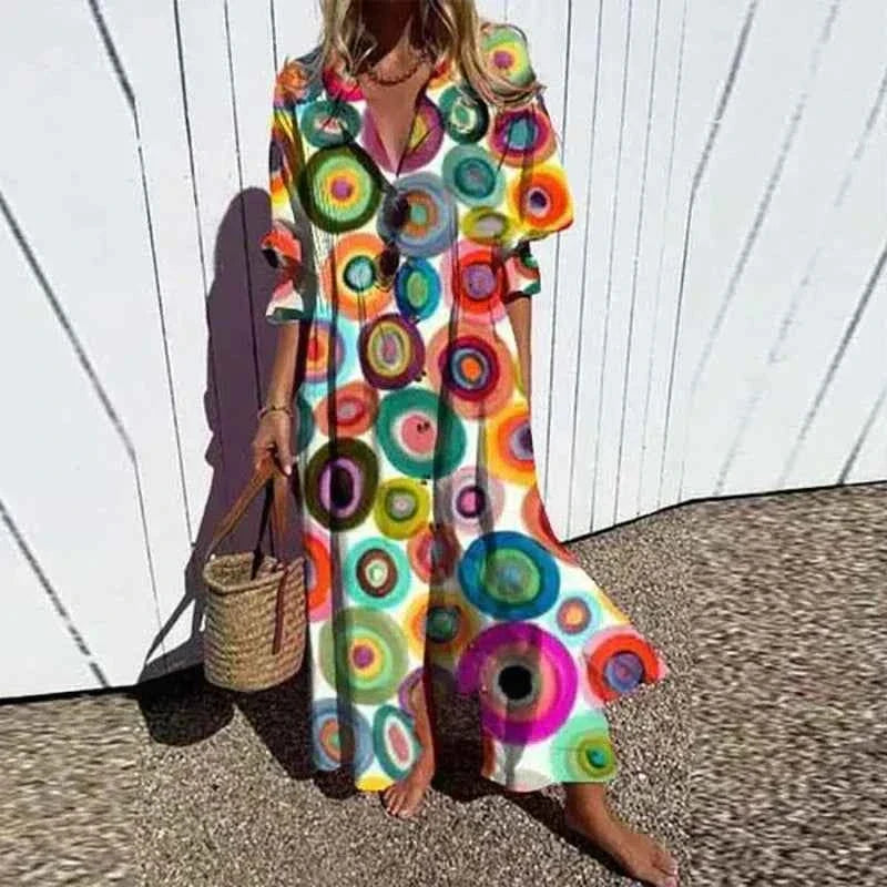 MARISSA | PRINTED BUTTON-FRONT DRESS