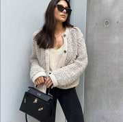 Vicki | Textured Button-Front Jacket