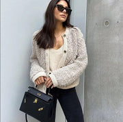 Vicki | Textured Button-Front Jacket