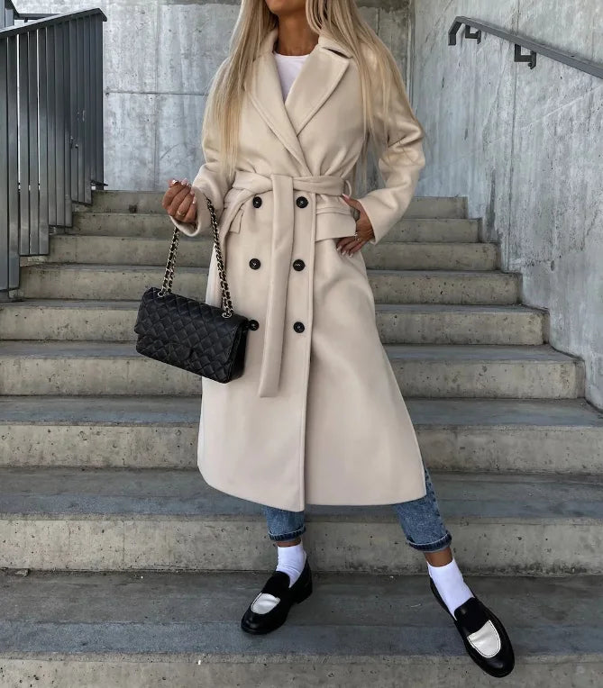 Becca | Double-Breasted Long Coat