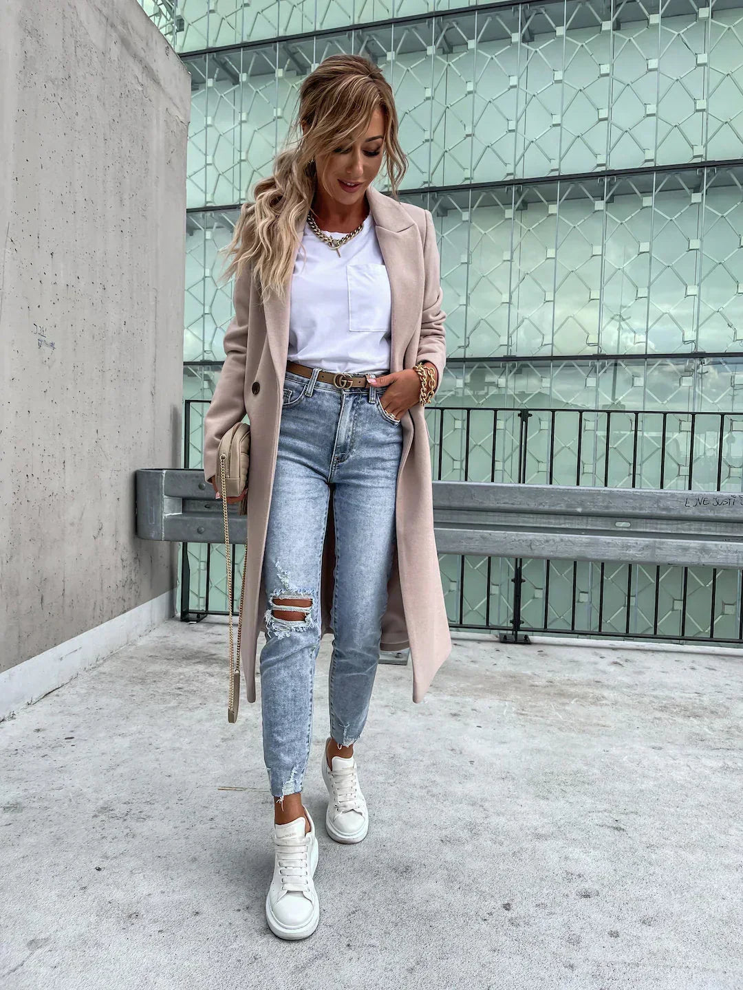 Dalila | Double-Breasted Long Coat