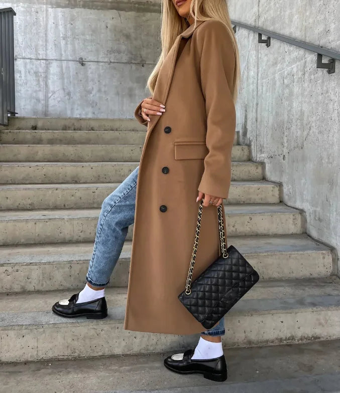 Becca | Double-Breasted Long Coat