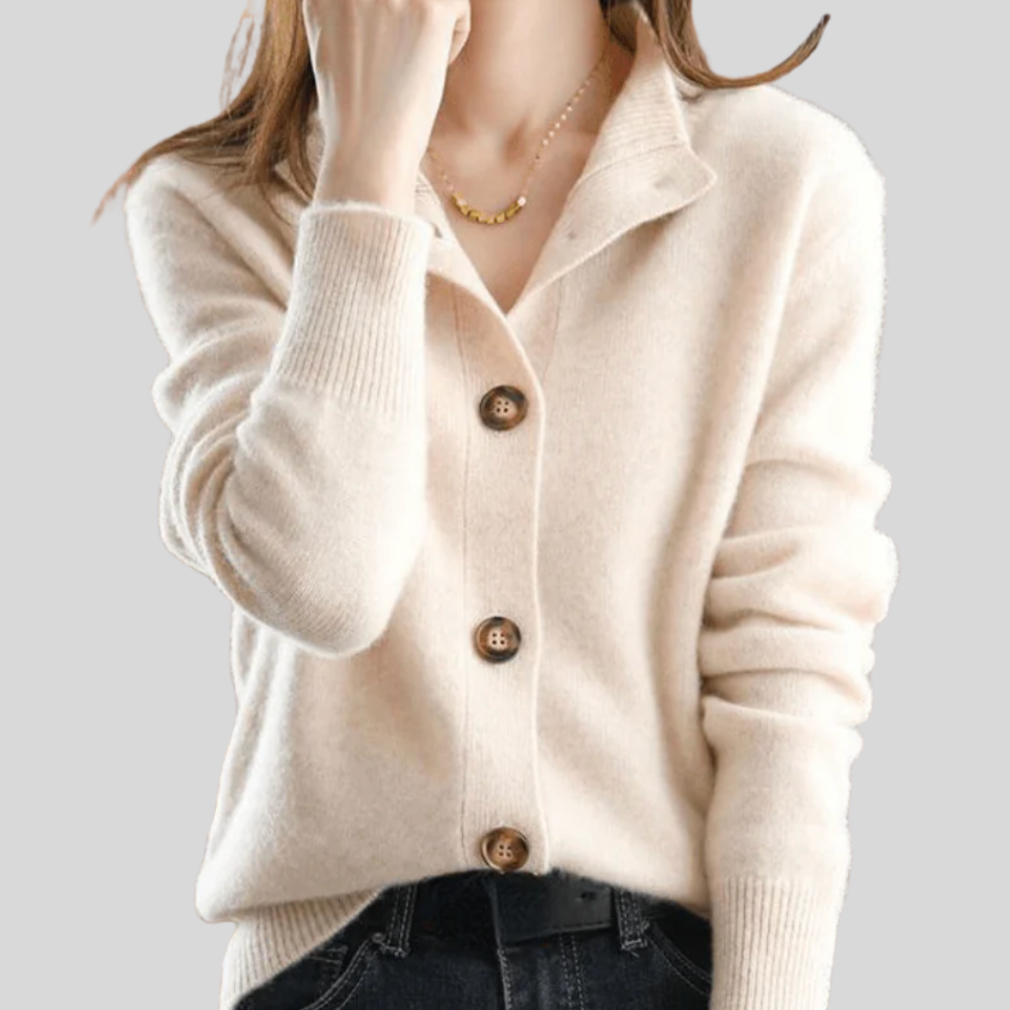 CLAIRE | COLLARED VINTAGE CARDIGAN