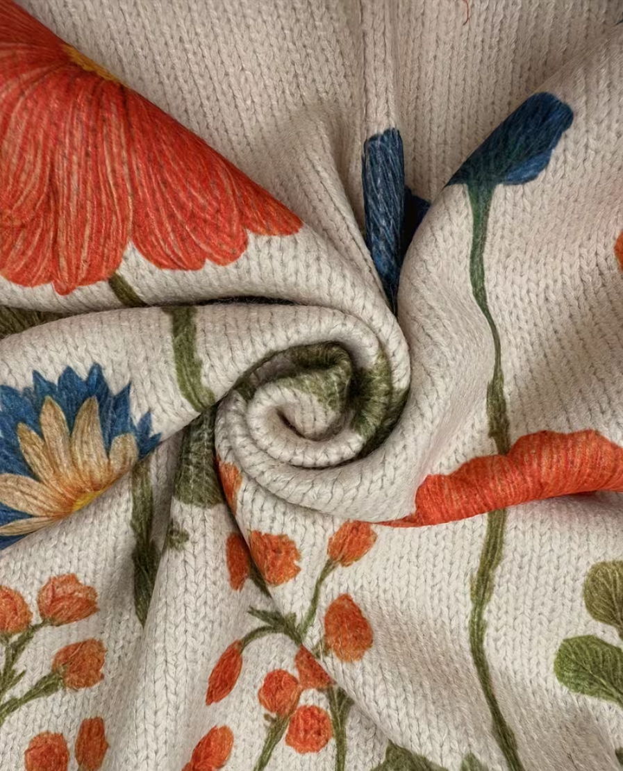 Angela | Cardigan Zip With Wild Floral