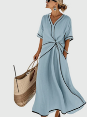 Helena | Maxi Dress Drapé Side