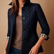 Rhonwen | Silk-Cotton Blend Slim-Fit Jacket in Burgundy