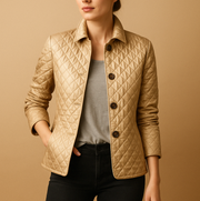 Rhonwen | Silk-Cotton Blend Slim-Fit Jacket in Burgundy