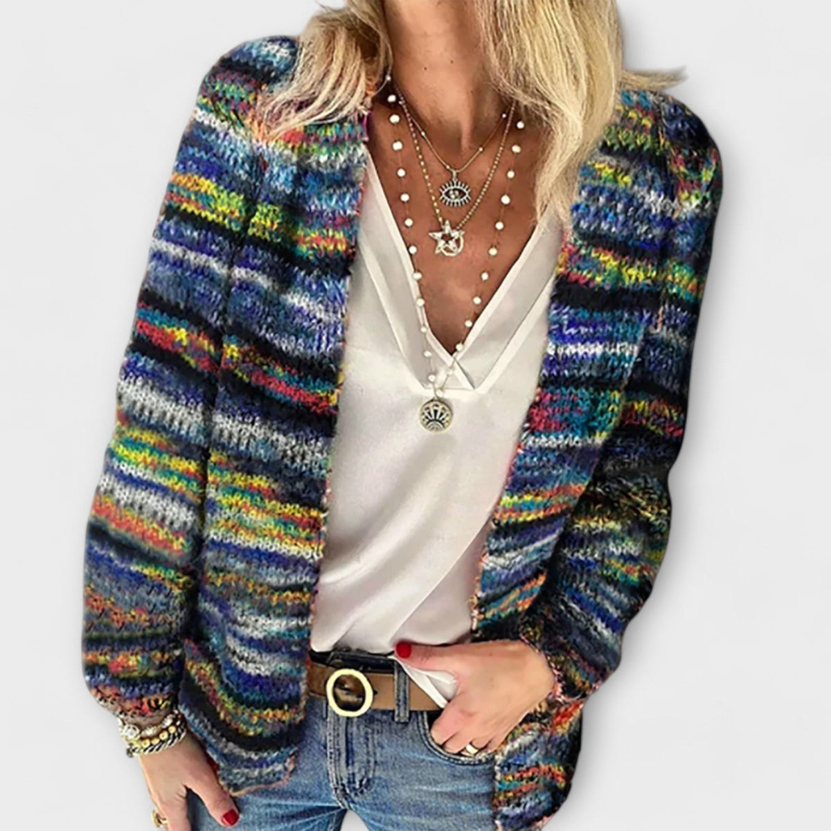 Beverly | Coloured Striped Gilet