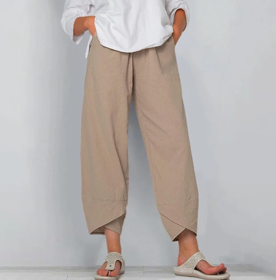 RILEY | COTTON POCKET-DETAIL TROUSERS