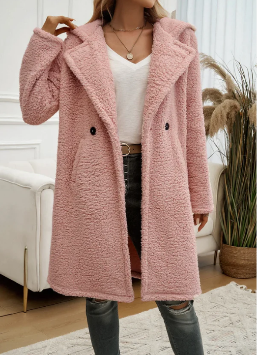 Lavonda | Textured Double-Breasted Coat