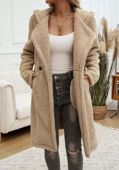 Lavonda | Textured Double-Breasted Coat