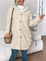 Latarsha | Hooded Textured Long Cardigan