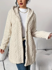 Latarsha | Hooded Textured Long Cardigan