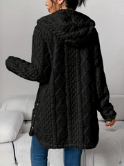 Latarsha | Hooded Textured Long Cardigan