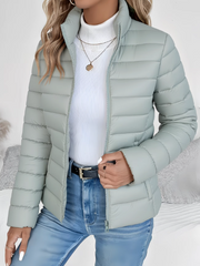 Karly | Round-Neck Quilted Zip Jacket
