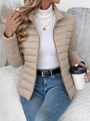 Karly | Round-Neck Quilted Zip Jacket