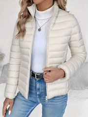 Karly | Round-Neck Quilted Zip Jacket
