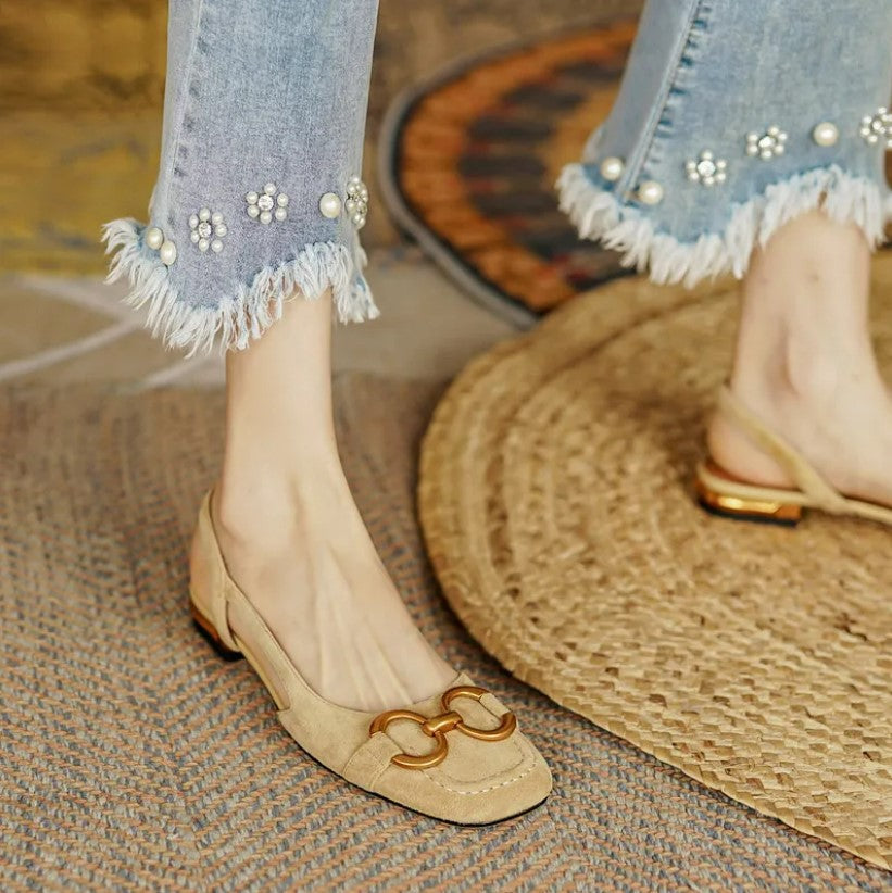 Nola | Quilted Suede Sandals
