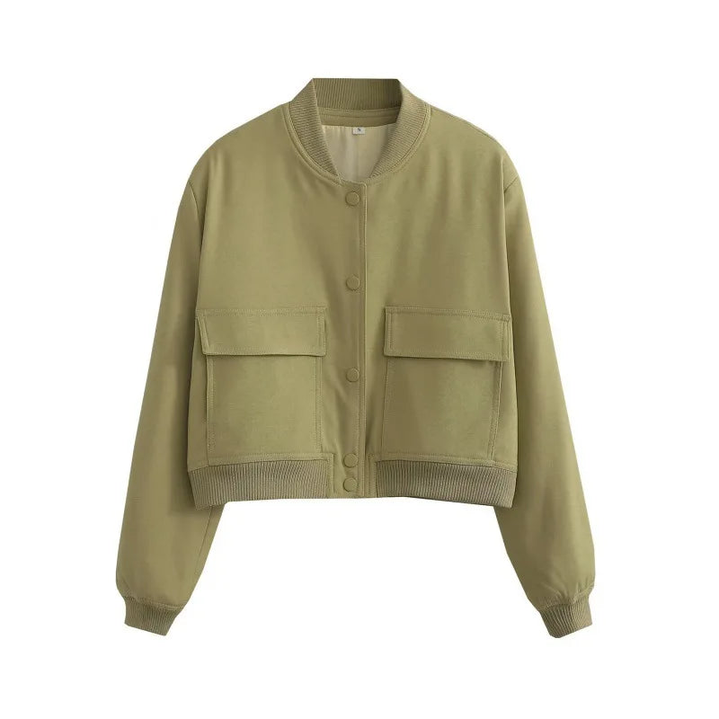 Pam | Cropped Button-Front Jacket