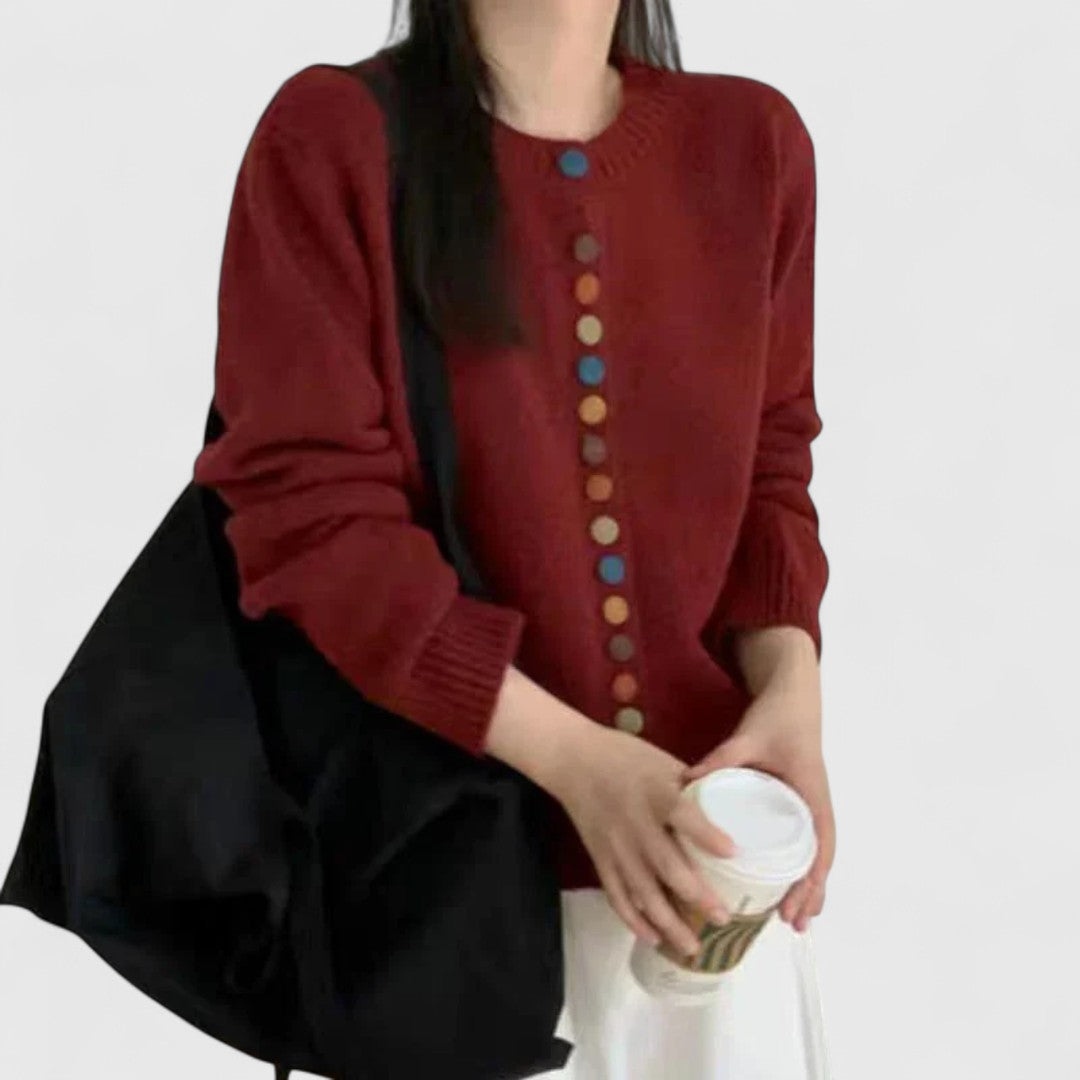Annice | Multicoloured-Button Cardigan