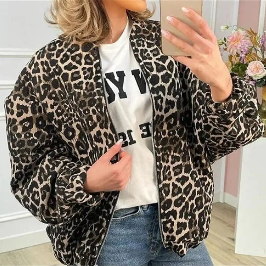 Lavada | Leopard-Print Bomber Jacket