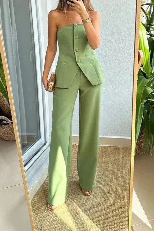 BRIA | BUTTON-FRONT SLEEVELESS CO-ORD SET