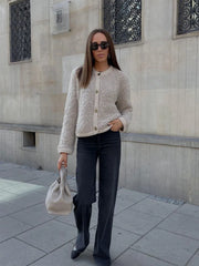 Vicki | Textured Button-Front Jacket