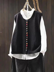 Yuridia | Button-Front Knit Vest
