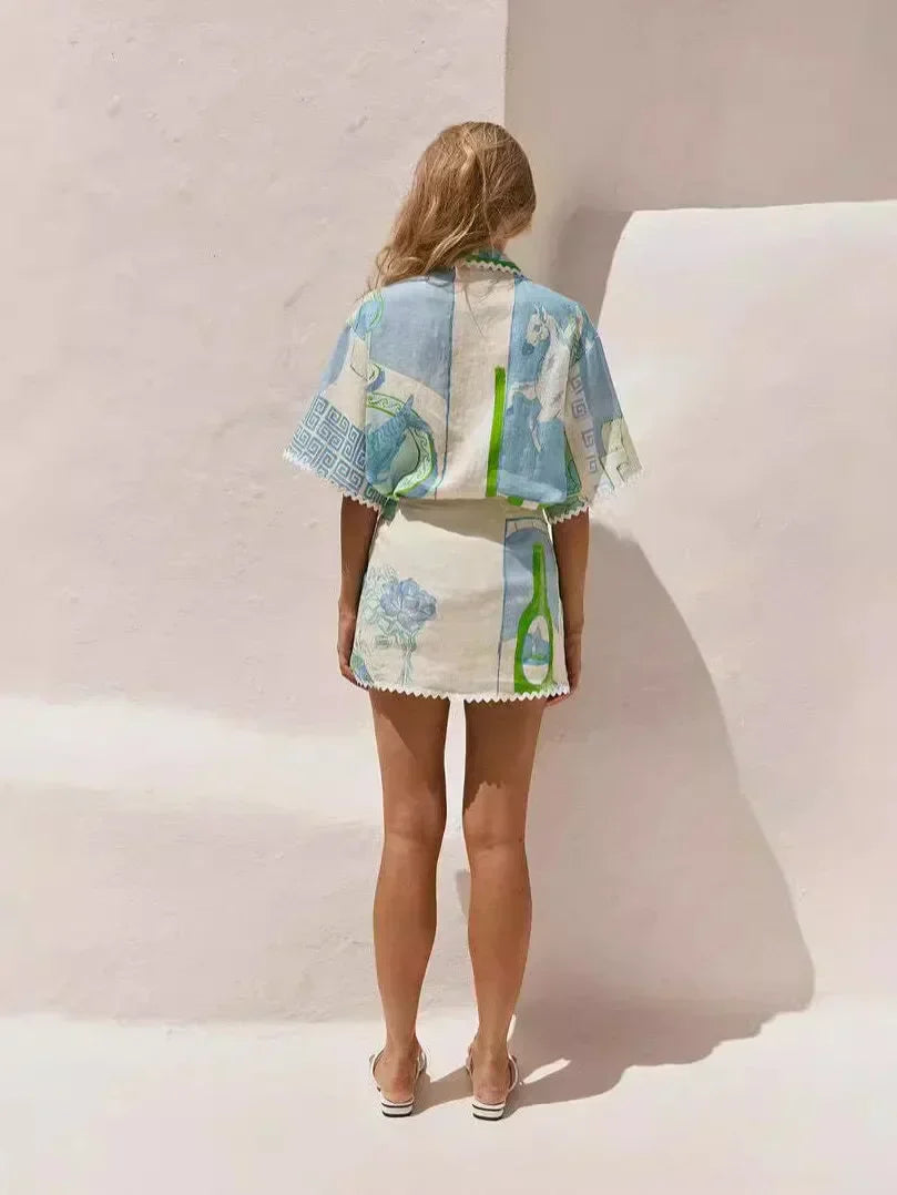 SOLENE | PATCHWORK SHORT-SLEEVE CO-ORD SET