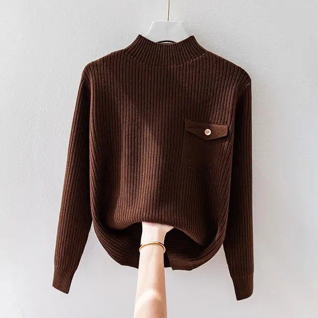 Earlean | Ribbed Pocket Jumper