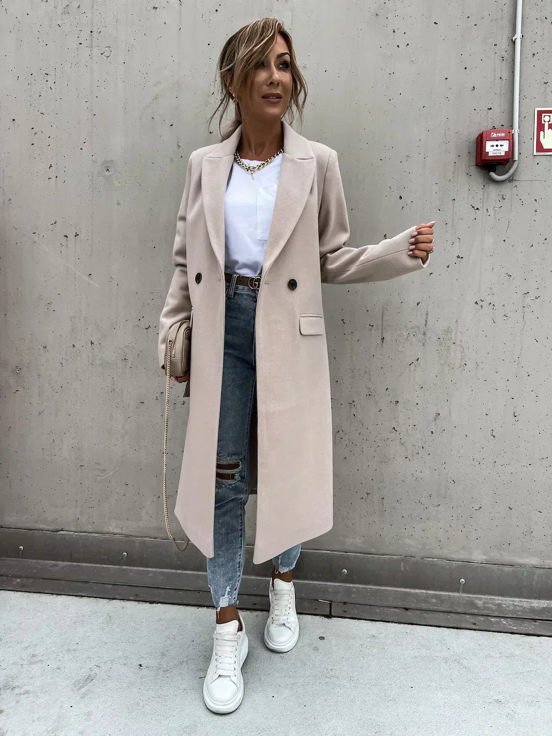 Dalila | Double-Breasted Long Coat