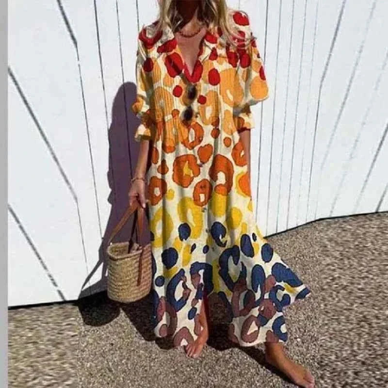 MARISSA | PRINTED BUTTON-FRONT DRESS