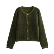 Vicki | Textured Button-Front Jacket