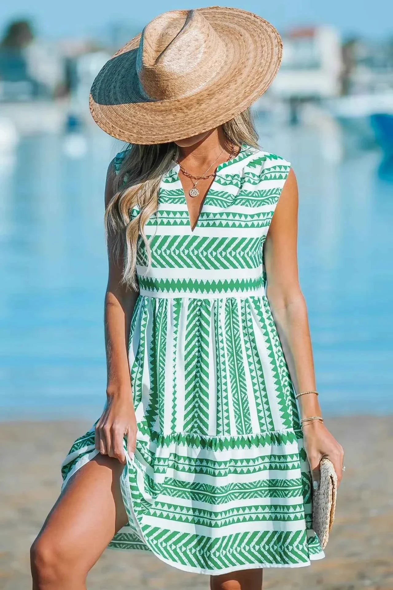 KATRINA | GEOMETRIC A-LINE DRESS