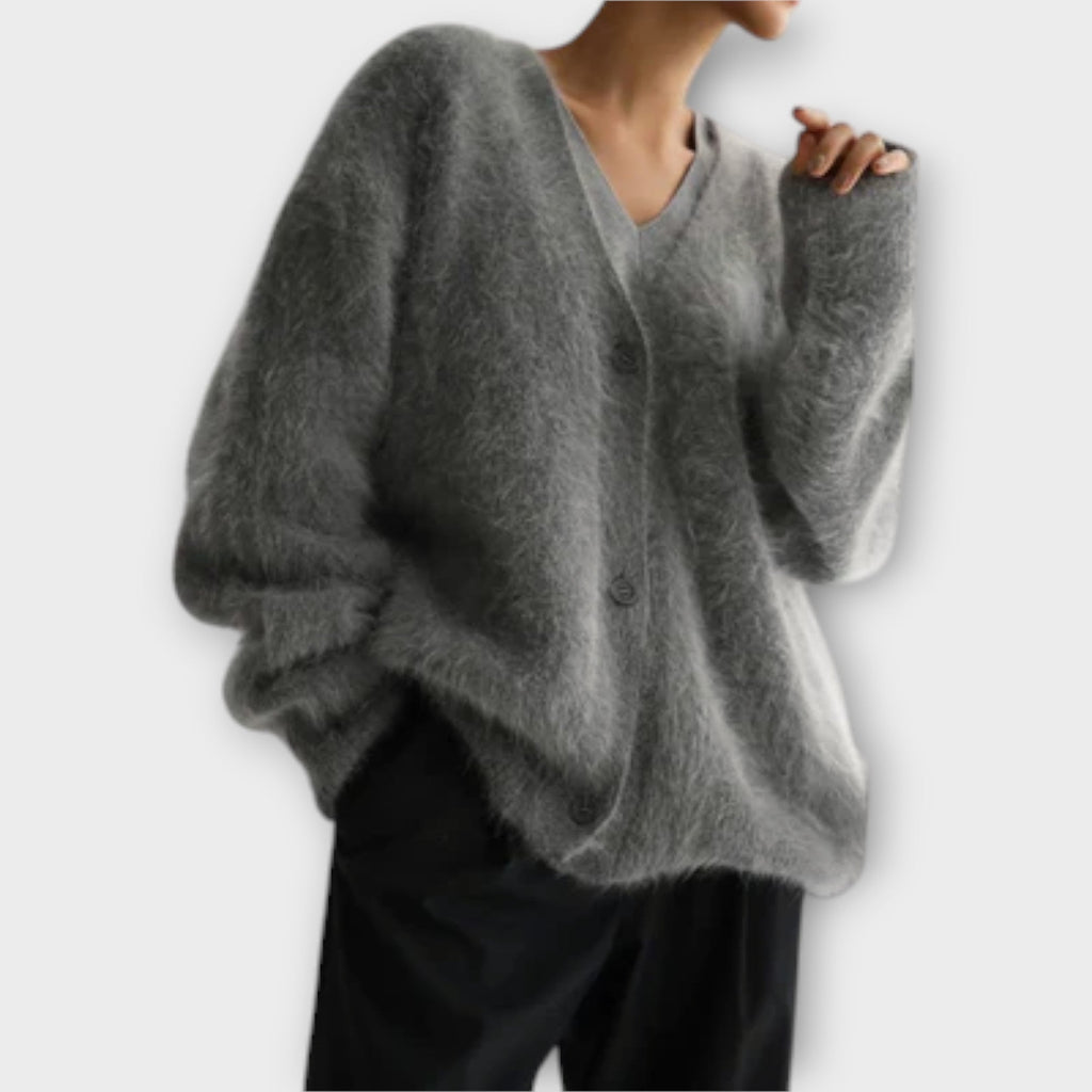 DAHLIA | V-NECK OVERSIZED CARDIGAN