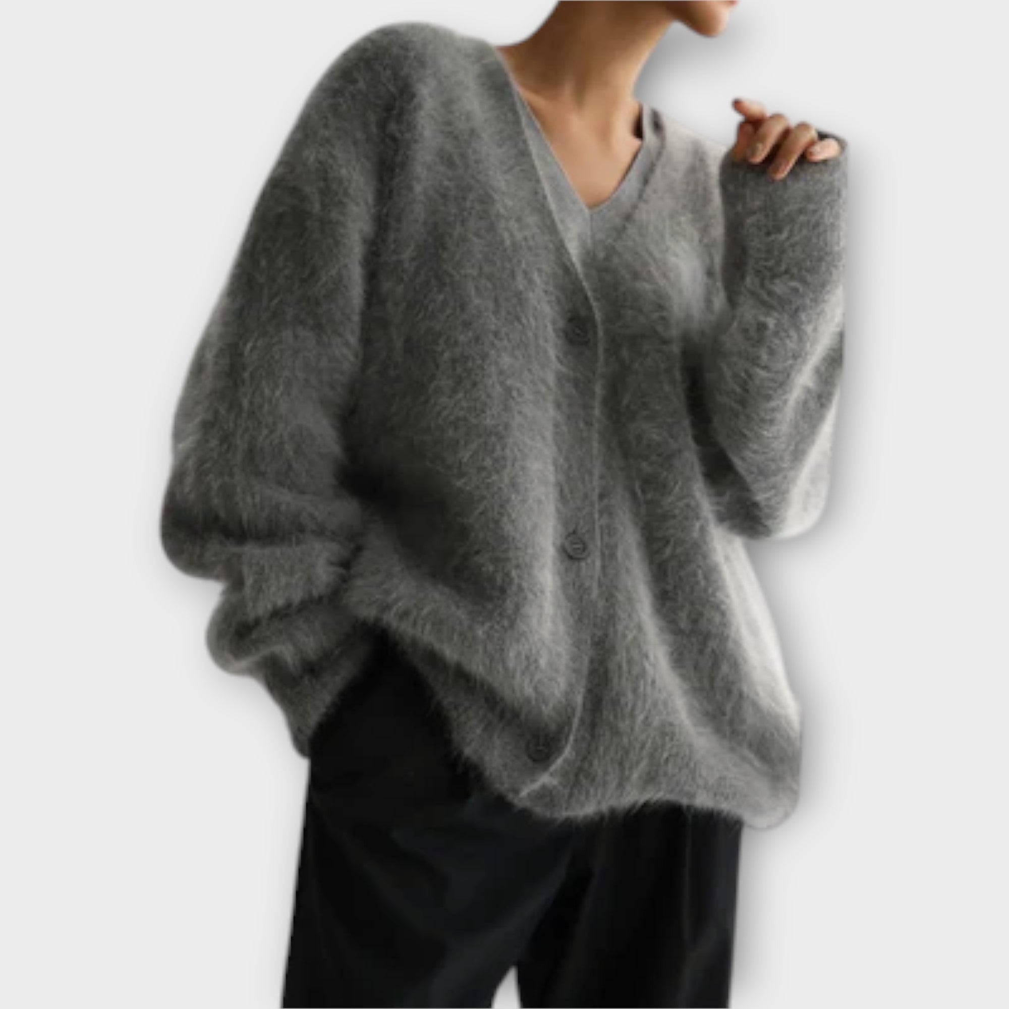 DAHLIA | V-NECK OVERSIZED CARDIGAN