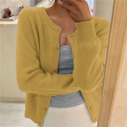Round-Neck Button Cardigan