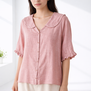 Neysa | Ruffle-Sleeve Button Shirt