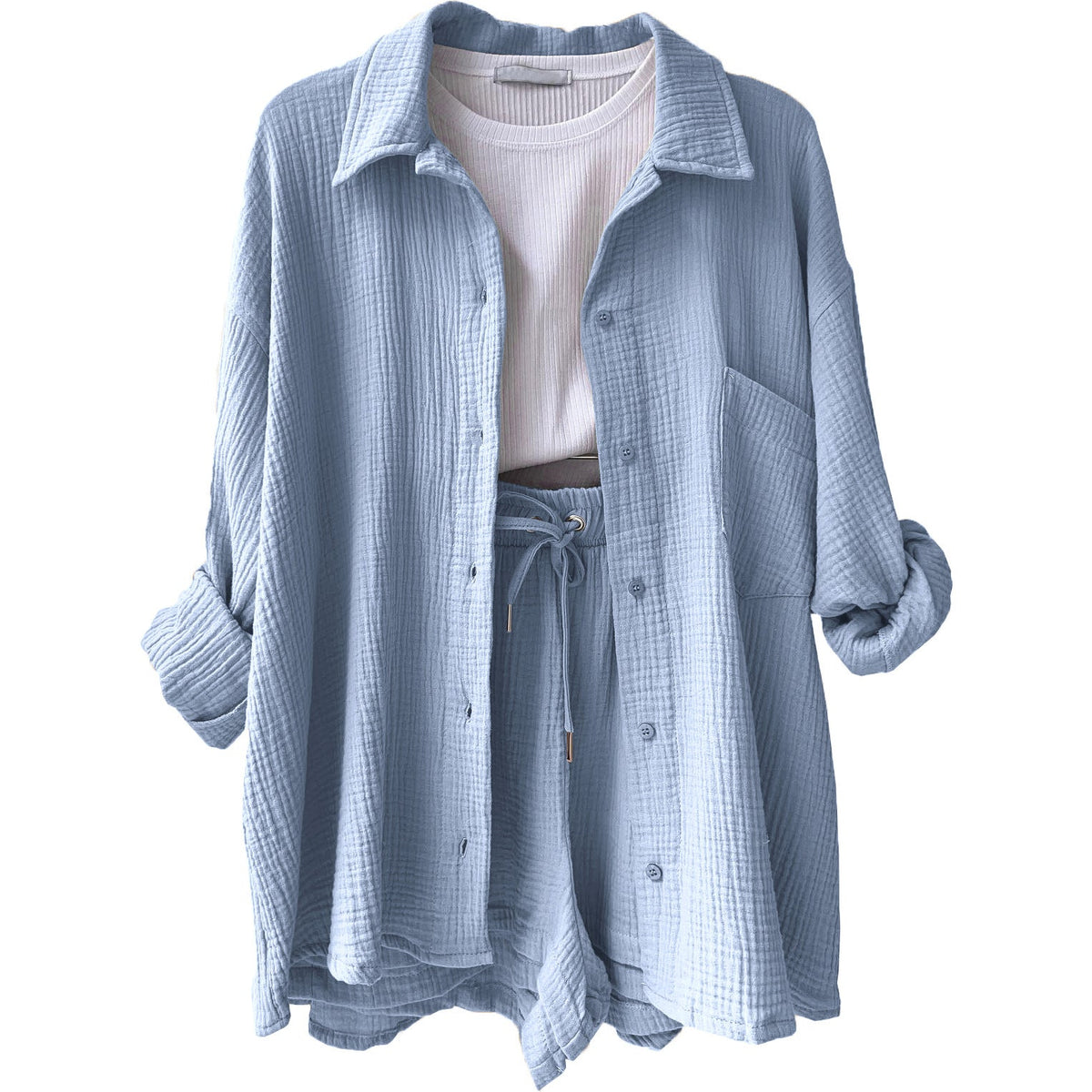Suzy | V-Neck Breathable Two-Piece Set