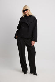Layna | Wide-Collar Double-Breasted Jacket