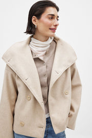 Layna | Wide-Collar Double-Breasted Jacket