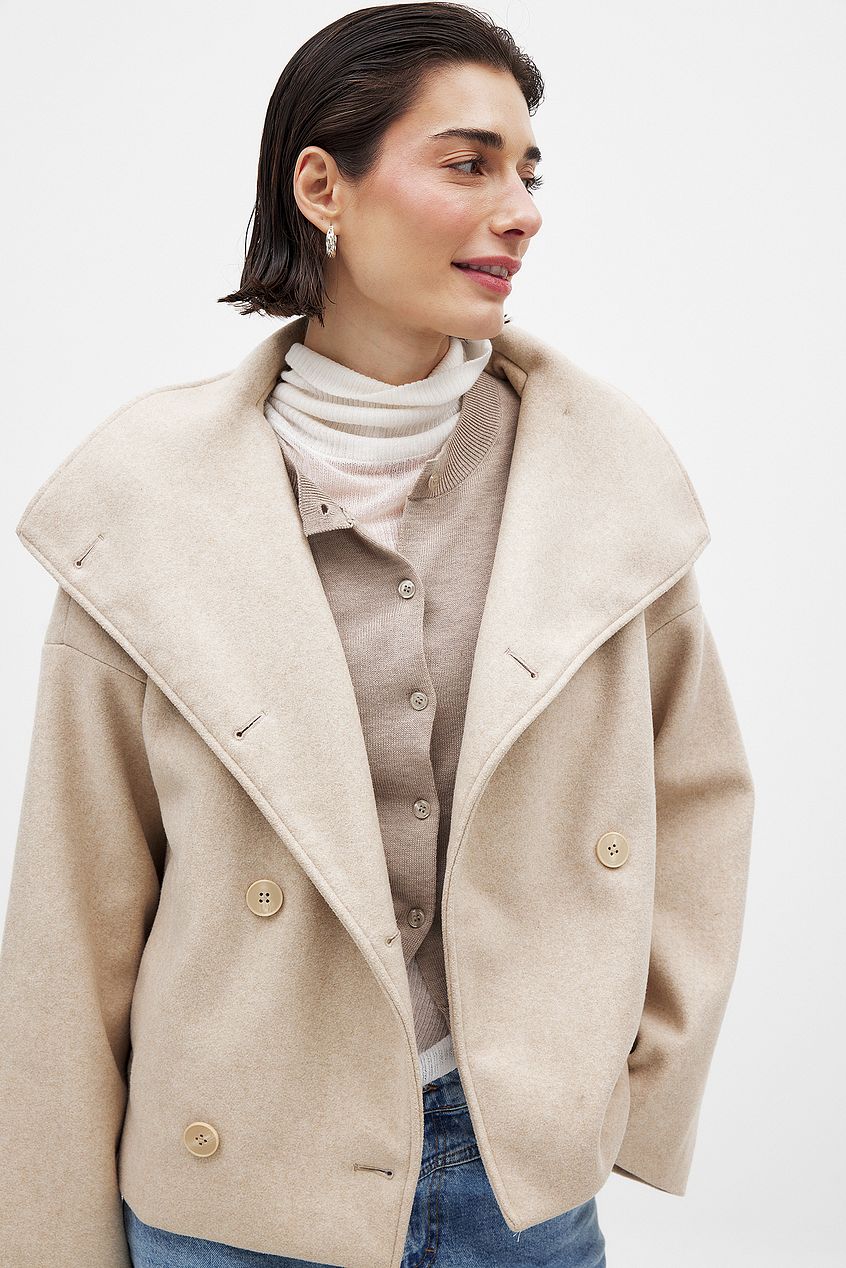 Layna | Wide-Collar Double-Breasted Jacket