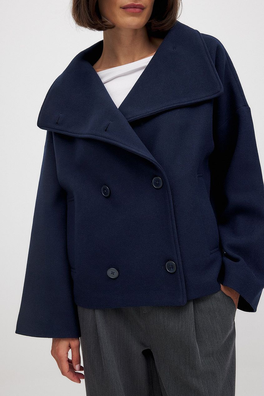 Layna | Wide-Collar Double-Breasted Jacket