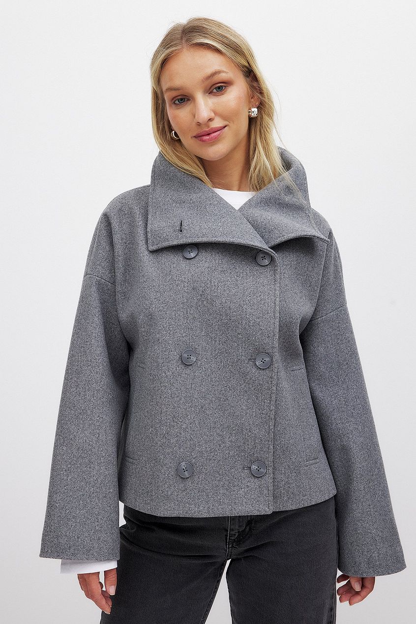 Layna | Wide-Collar Double-Breasted Jacket