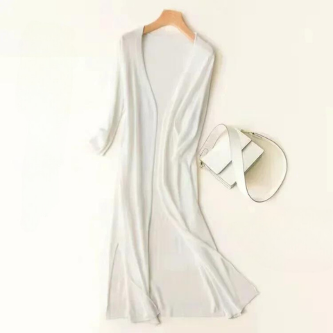 Tempie | Open-Front Long Cardigan