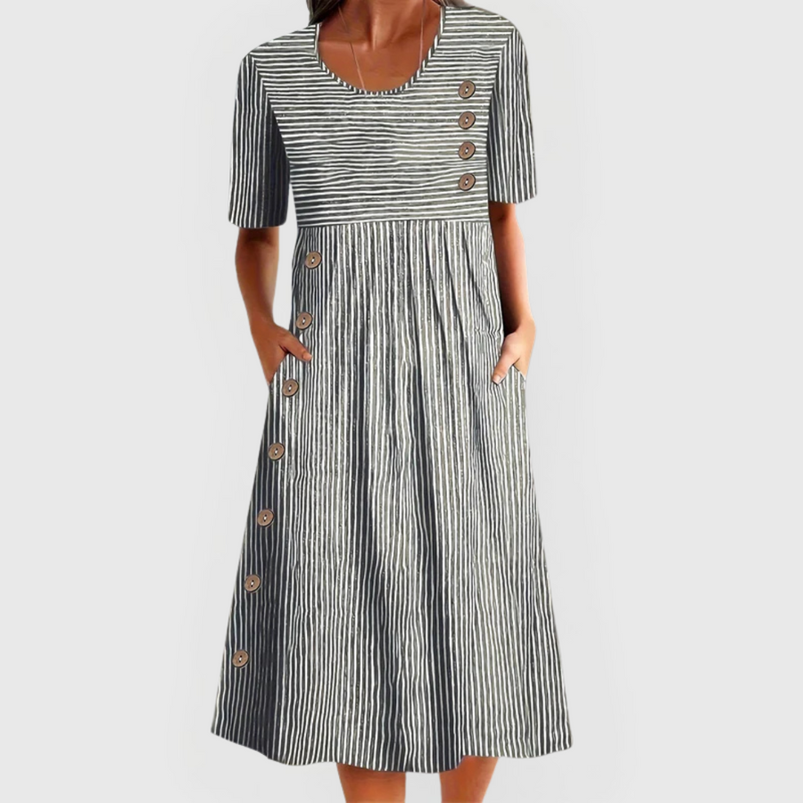 Irja | Striped Midi Dress